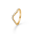 FREYA ring in 14 karat gold with diamonds | Danish design by Mads Z