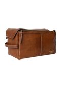 fronten af project 44 laedertaske fra re designed i farven walnut