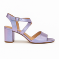 Moments of Content lilla sandal i ægte læder med blokhæl