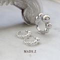 BIGGEST BALL silver earrings | Danish design by Mads Z