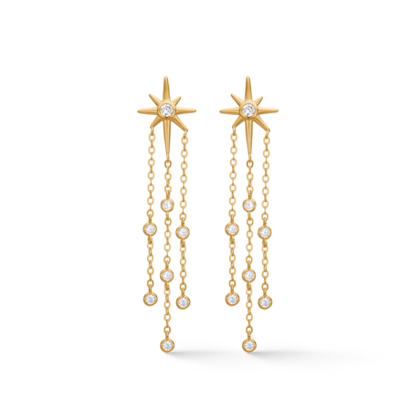 Twinkle øreringe udført i 925 ren sterlingsølv belagt med slidstærk 18 karat forgyldning isat zirkonia.