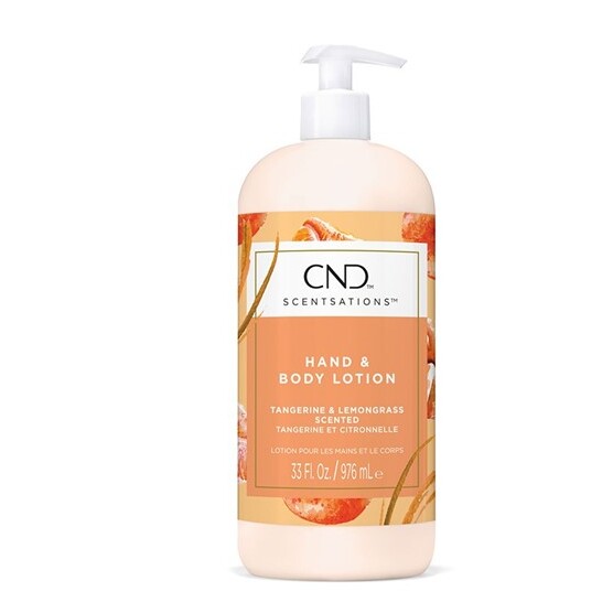 CND Scentsations, Hand & Bodylotion, Tangerine & Lemongrass, 975 ml. STOR - Håndcreme, Kropscreme, Velduftende creme, Dermatologisk testet