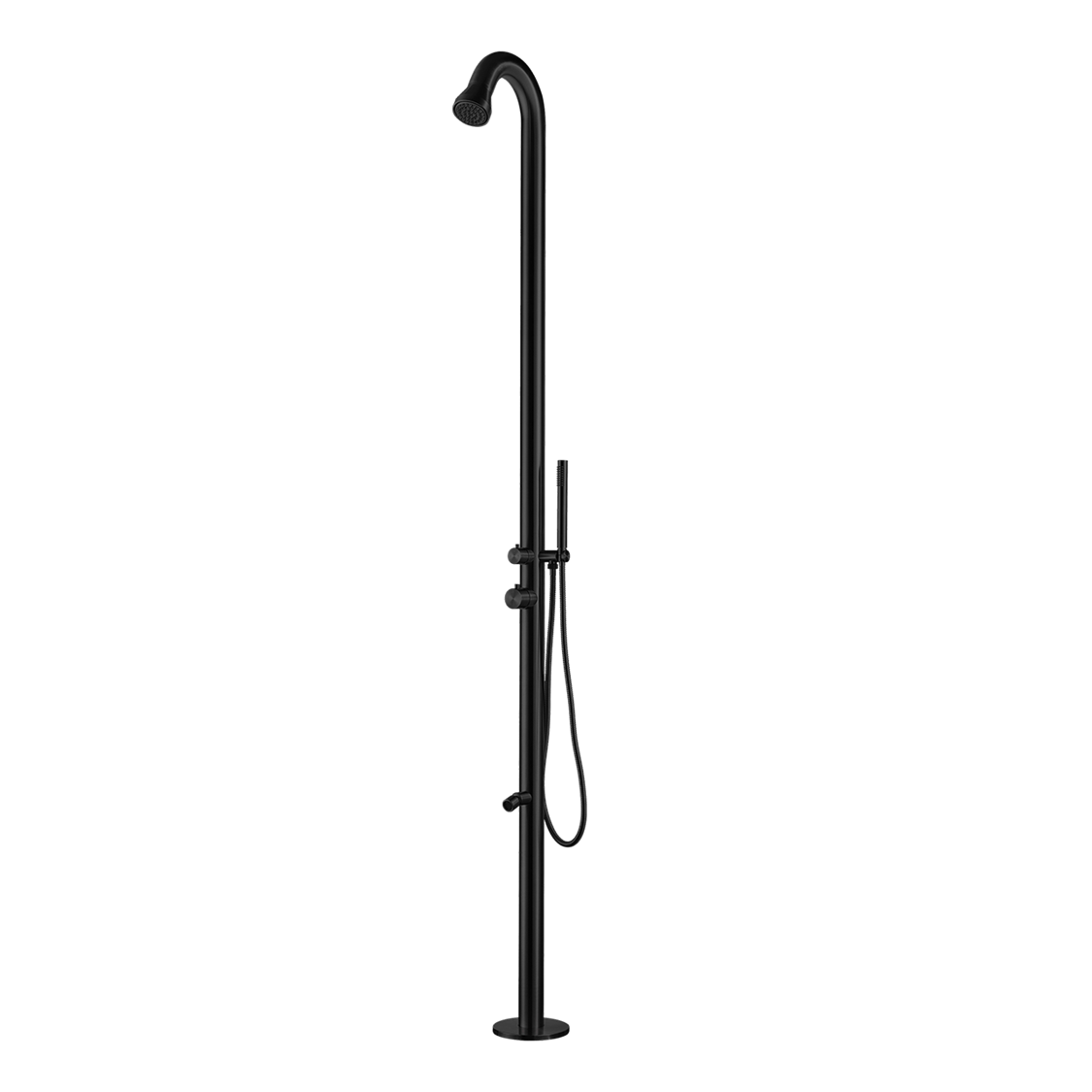 Sined Bosa Nera - Schwarze Pooldusche Mit Flexibler Handbrause - Kalt- Und Warmwasser