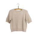 Pearl Tee fra Helga isager strikket i mublerry silk og merilin fra Isager