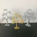 wire træer bonsai sølv guld