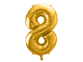 Guld folie ballontal til helium 8