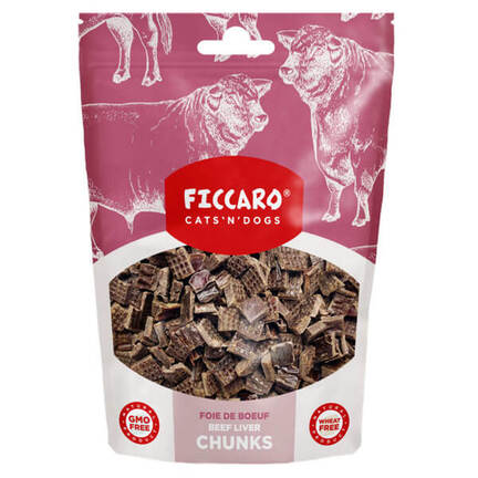 Ficcaro Beef Liver Chunks - Hundegodbidder med okselever - MyTrendyDog.dk