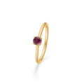 POETRY SOLITAIRE GARNET ring in 14 karat gold | Danish design by Mads Z