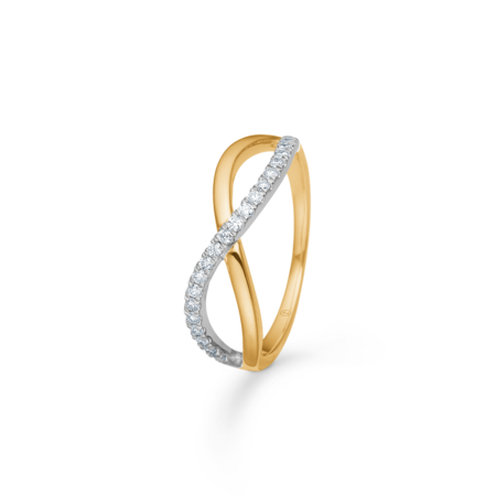 Endless Devotion ring i 14 karat guld