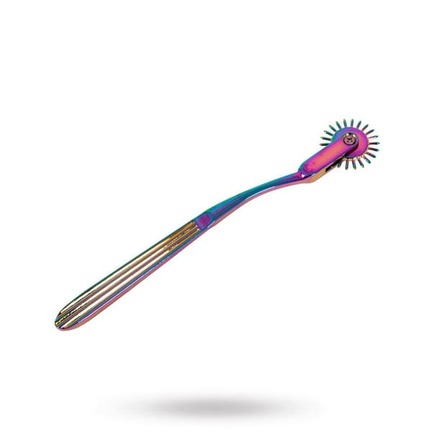 Rainbow Single Pinwheel i metal med regnbuefarver til fetish og BDSM stimulation