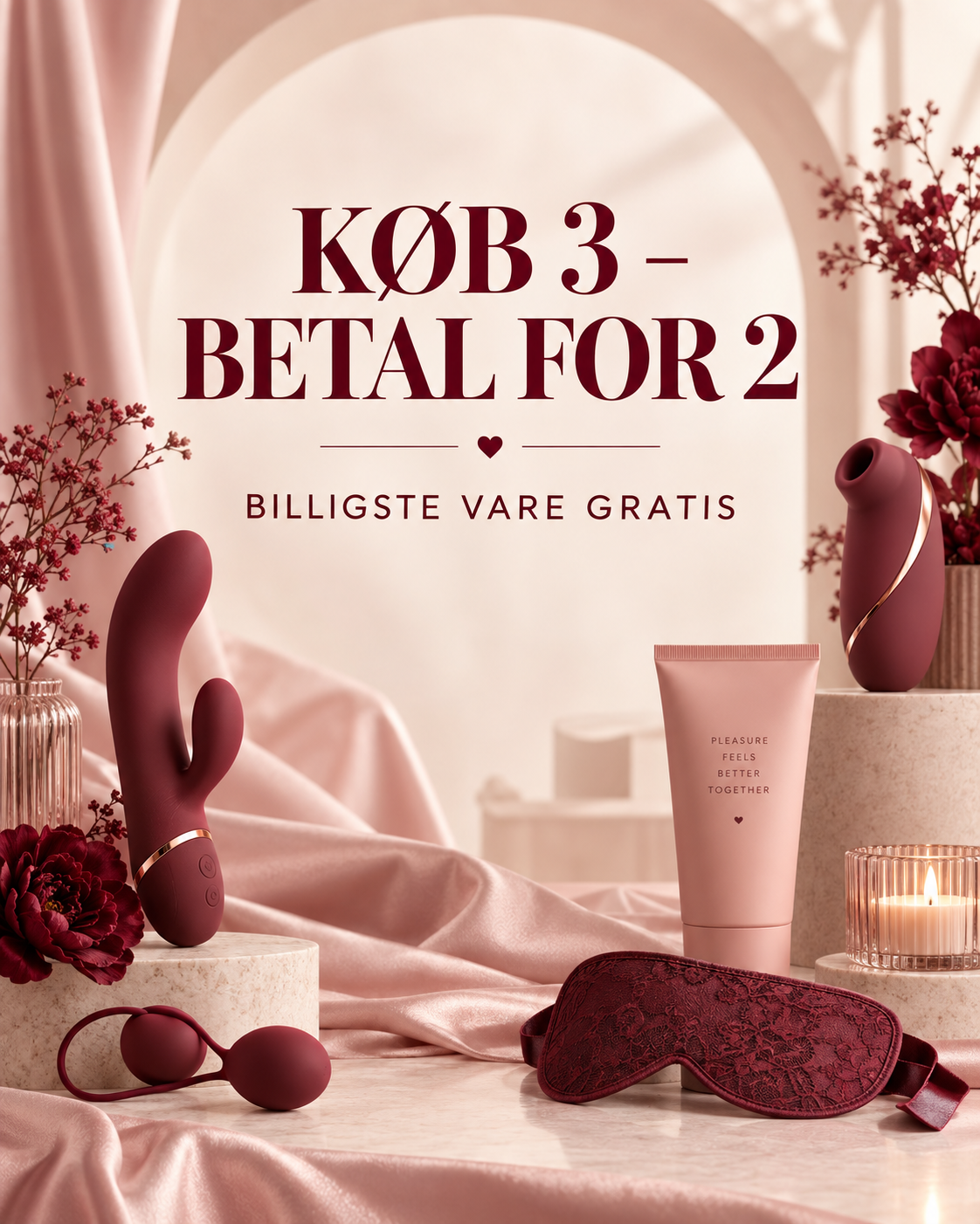 Køb 3 – betal for 2 hos Toperotik.dk – billigste vare gratis