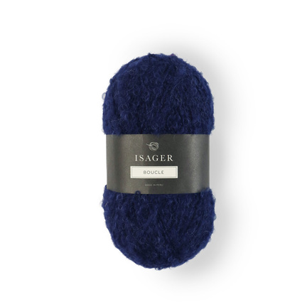 garnnoegle Isager boucle i farve 100 marineblaa