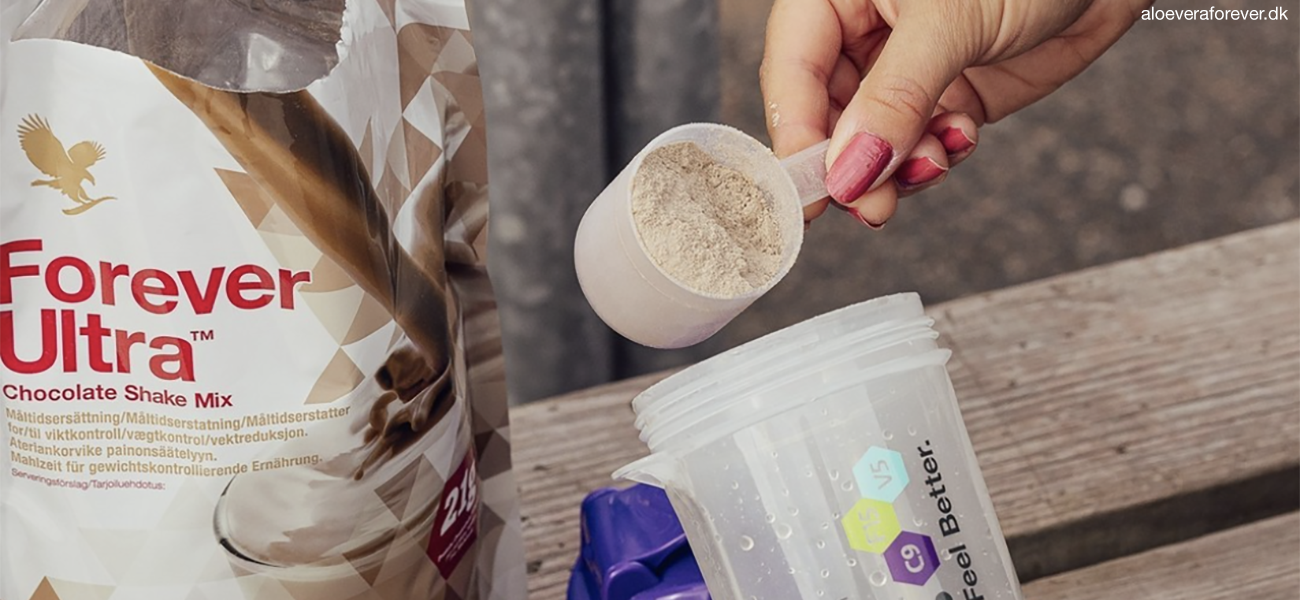 Forever Ultra Chocolate shake proteinpulver i ske