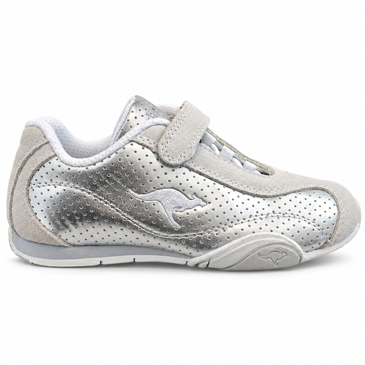 KangaROOS Sølv Pigesneaker Med Velkro - 29