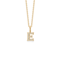 TENDER LOVE E pendant in 14 karat gold with diamonds | Danish design by Mads Z