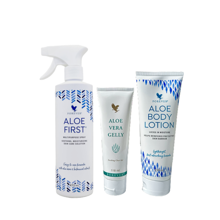 Aloe First, Aloe Vera Gelly og Aloe Body Lotion - perfekt som aftersun
