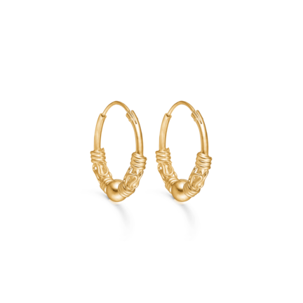 Oasis Hoops - unique creoles with details gilded in 18 ct gold