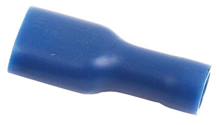 Kabelsko 6,3mm flad hun - 20 stk. - Blå