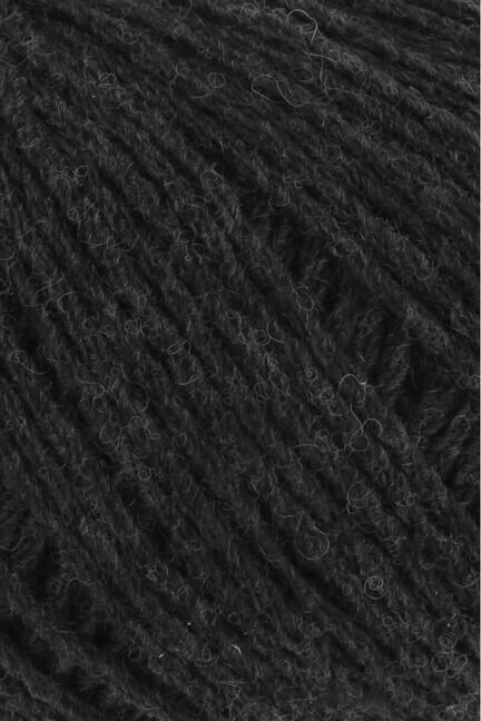 close up af garnnoegle af maerket yak garn fra lang yarns i farven antracit
