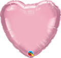 Pink hjerte ballon med navn