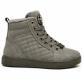 Grå vinter højtop sneakers til mænd med pelsfoer