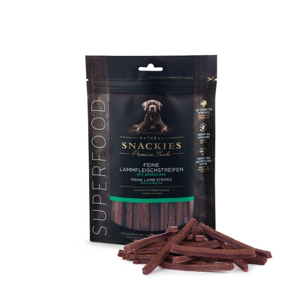 Snackies Superfood Lammestrimler med Spirulina - 170g