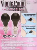 Seven Creations 10-delt nipple pump sæt med ringe og pumpe til brystvortestimulation