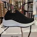 Dame sneakers elastik sort/hvid