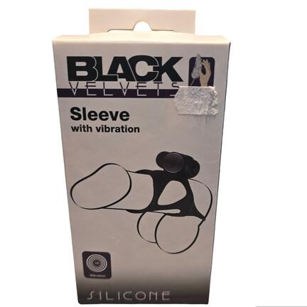Black Velvets Sleeve With Vibration Silicone i sort silikone med kraftige vibrationer.