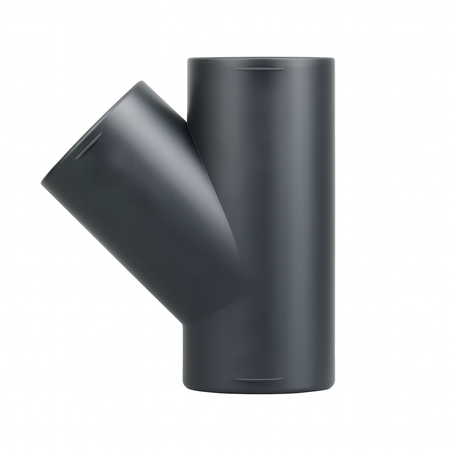 Y-stykke Ø75 mm med Sideudgang – Til Dieselfyr (oliefyr)