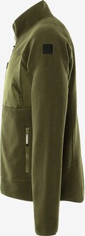 Billede af Fristads Argon Fleecejakke med Mikro-Pilefor i Lys Armygrøn - Fra venstre side. Let og varm med fuld 4-vejsstretch. Funktionel beklædning til udendørsliv.
