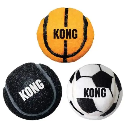 KONG Sport bolde til hund i 3 stk. med forskellige designs