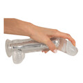 Crystal Clear gennemsigtig vibrator med realistisk form og sugekop – fleksibel, gennemsigtig og let at rengøre.
