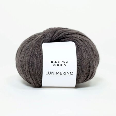 Garnet lun merino fra rauma garn i farven trøffel