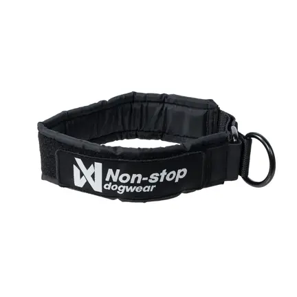 Non-stop Dogwear Solid Collar hundehalsbånd i sort med logo