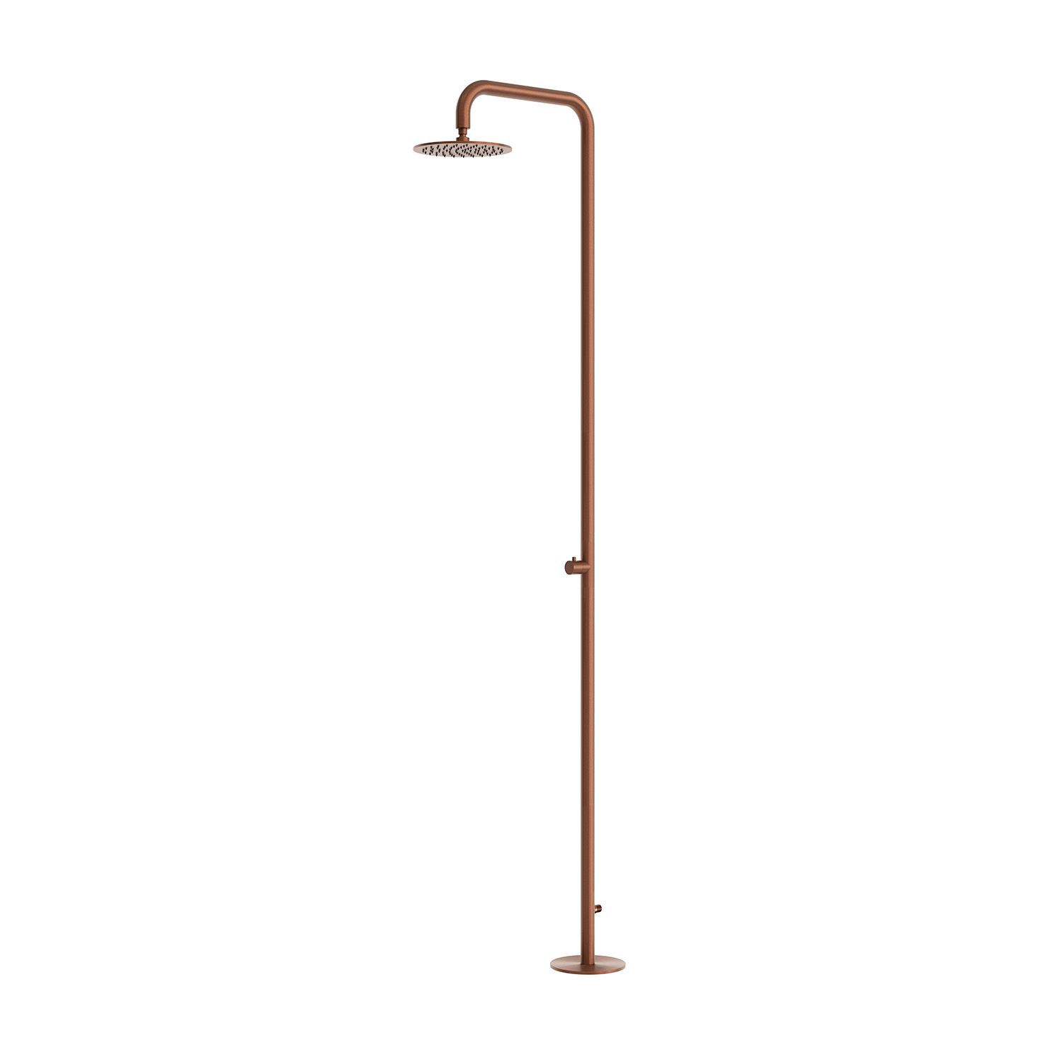 Sined NORA ORO ROSA - Exklusive Gartendusche aus Edelstahl 316L mit 25 cm Regendusche (Kupfer)