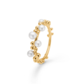 BUBBLES N' PEARLS ring in 14 karat gold with pearls | Danish design by Mads Z