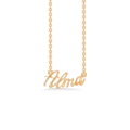 Name Tag Alma made of 925 pure sterling silver plated with a durable 18 karat gold plating.