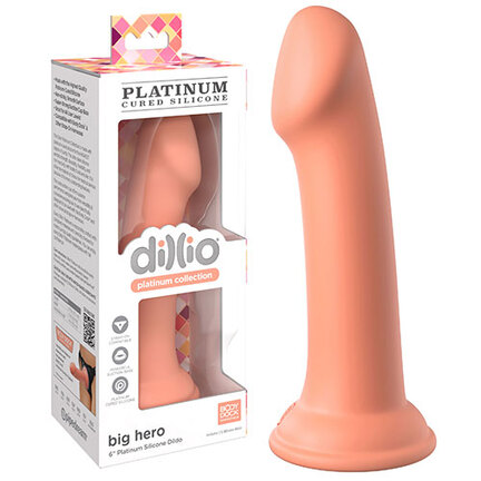 Dillio Platinum Collection 6" Big Hero – realistisk dildo med sugekop og detaljeret design