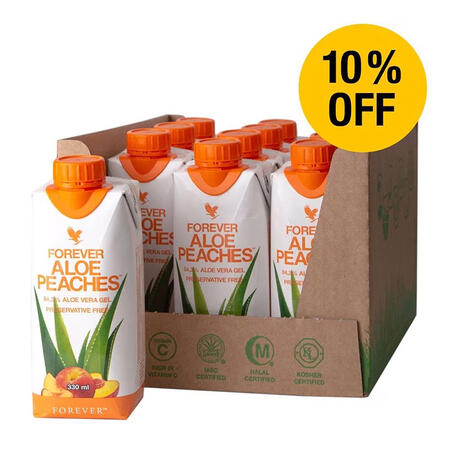 Tilbud: Forever Aloe Peaches - 12 stk. Aloe vera drik med fersken fra Forever Living