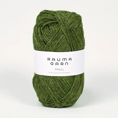 Garnet finull fra Rauma i farven groen meleret 4130