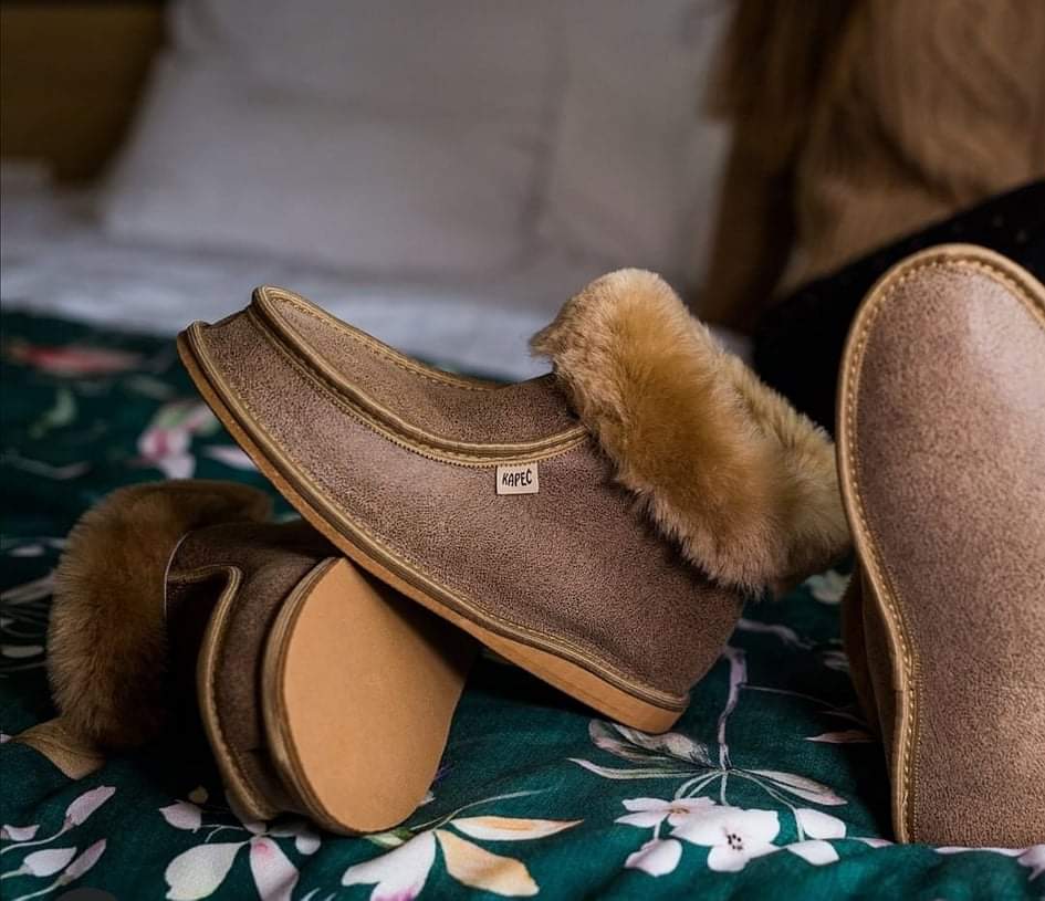 Hjemmesko af ægte lammeskind