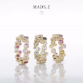 LUXURY RAINBOW PINK ring in 14 karat gold | Danish design by Mads Z