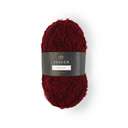 98 - Boucle - Isager farve 98 bordeaux moerkeroed