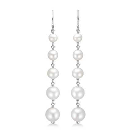 TREASURE silver earrings with pearls | Danish design by Mads Z