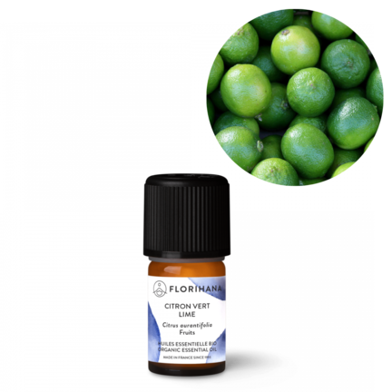 Lime æterisk olie i flaske økologisk. Køb hos Aromaliv.dk