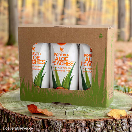 Forever Aloe Peaches Aloe vera drik 330 ml 3-stk. pakning