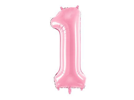Send lyserød 1 tal med helium
