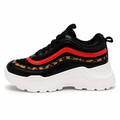 Chunky Sneakers – Sort, Rød & Leopard | Mode & Komfort