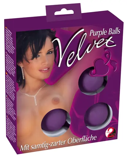 Purple Balls Velvet Sextoy – lilla elskovskugler til bækkenbundstræning